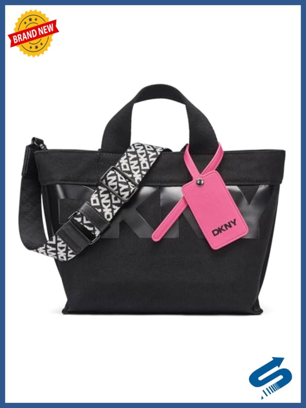 DKNY Crossbody Bag Cotton Zip Satchel Handbag